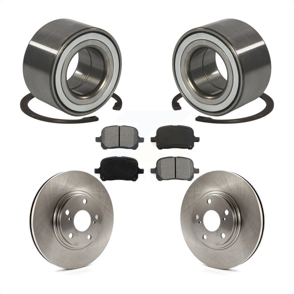 Wheel Bearing Disc Brake Rotors And Pads Front Kit For 1999-2001 Lexus RX300