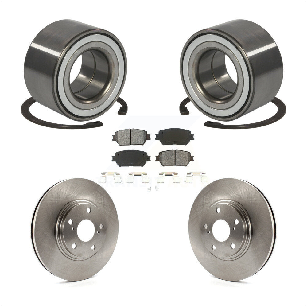 Wheel Bearing Disc Brake Rotor And Semi-Metallic Pads Front Kit For Toyota Camry