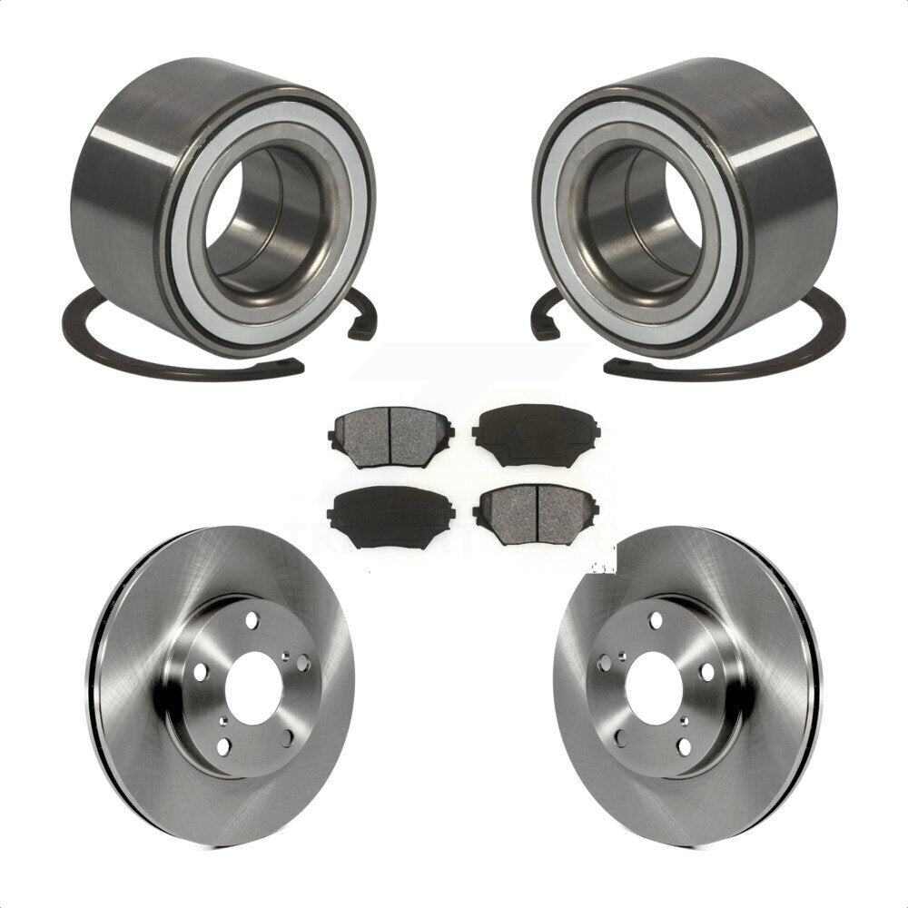 Wheel Bearing Disc Brake Rotors And Semi-Metallic Pads Front Kit For Toyota RAV4