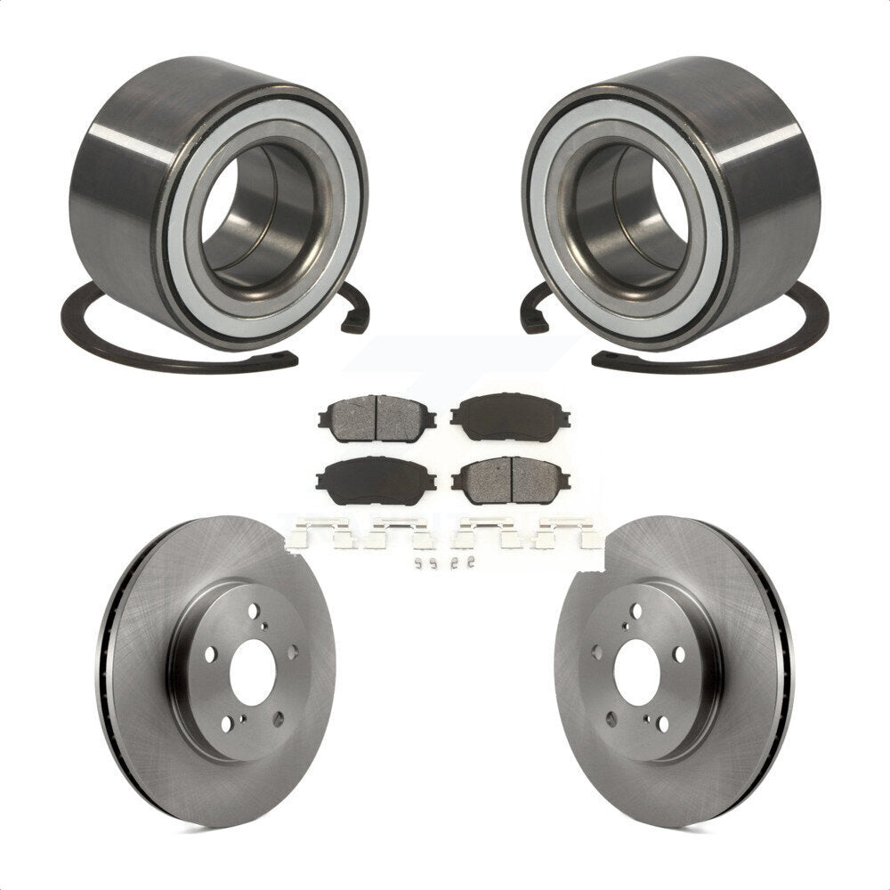 Wheel Bearing Disc Brake Rotors And Pads Front Kit For 2002-2003 Lexus ES300