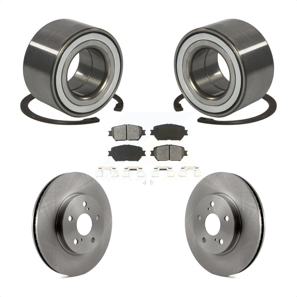 Wheel Bearing Disc Brake Rotor And Semi-Metallic Pads Front Kit For Toyota Camry