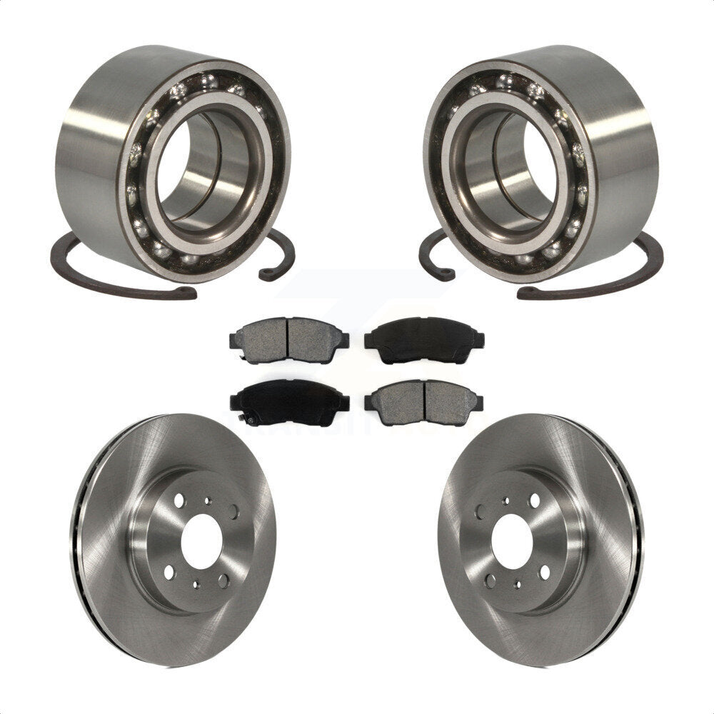Wheel Bearing Brake Rotor & Pad Front Kit For 1993-1997 Toyota Corolla Geo Prizm