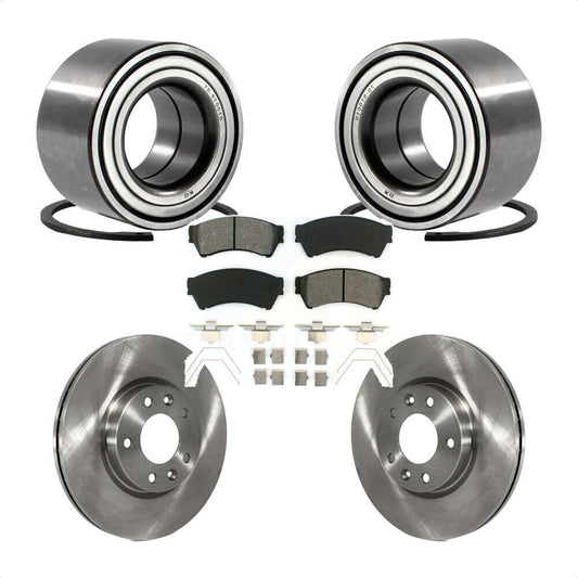 Wheel Bearing Disc Brake Rotor Pad Front Kit For Ford Fusion Mazda 6 Lincoln MKZ