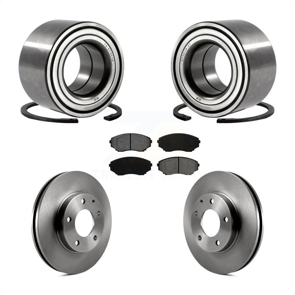 Wheel Bearing Disc Brake Rotors And Pads Front Kit For 2000-2006 Mazda MPV