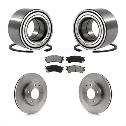 Wheel Bearing Brake Rotor Pad Front Kit For Mazda 626 2.5L with Drum rear brakes