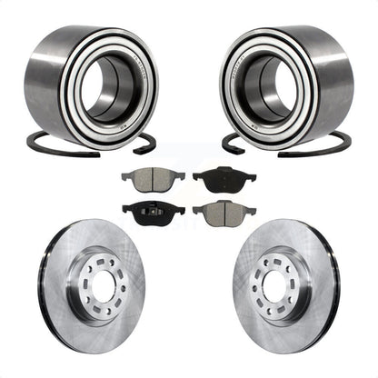 Wheel Bearing Disc Brake Rotor Pads Front Kit For 2005 Mazda 3 2.3L with Non-ABS