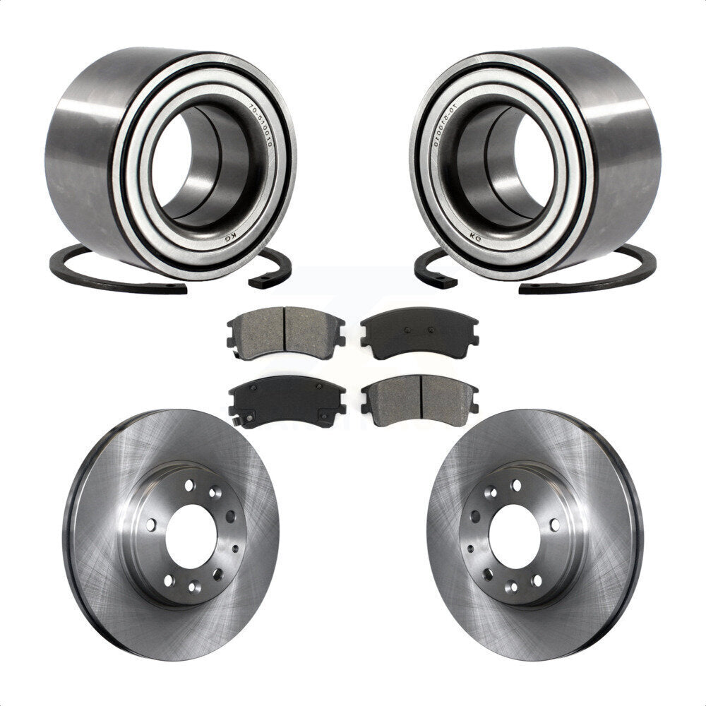 Wheel Bearing Disc Brake Rotors And Pads Front Kit For 2003-2005 Mazda 6