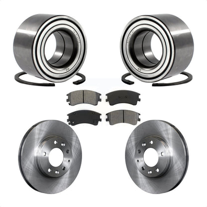 Wheel Bearing Disc Brake Rotors And Pads Front Kit For 2003-2005 Mazda 6