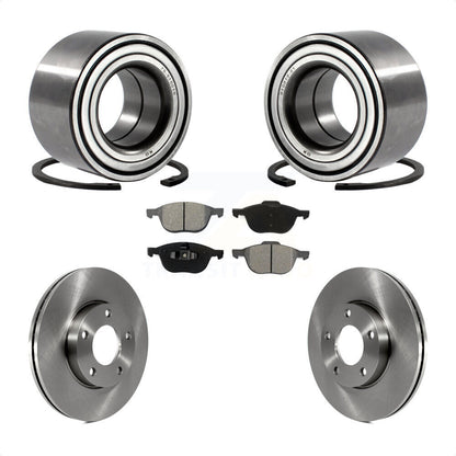 Wheel Bearing Disc Brake Rotors And Semi-Metallic Pads Front Kit For Mazda 3