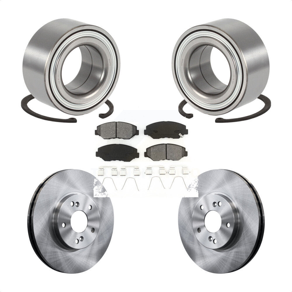 Wheel Bearing Disc Brake Rotors And Pads Front Kit For 2003-2004 Honda Pilot