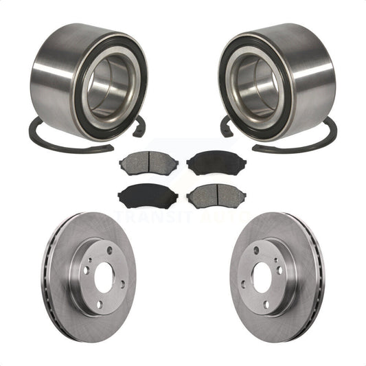 Wheel Bearing Disc Brake Rotor And Semi-Metallic Pad Front Kit For Mazda Protege