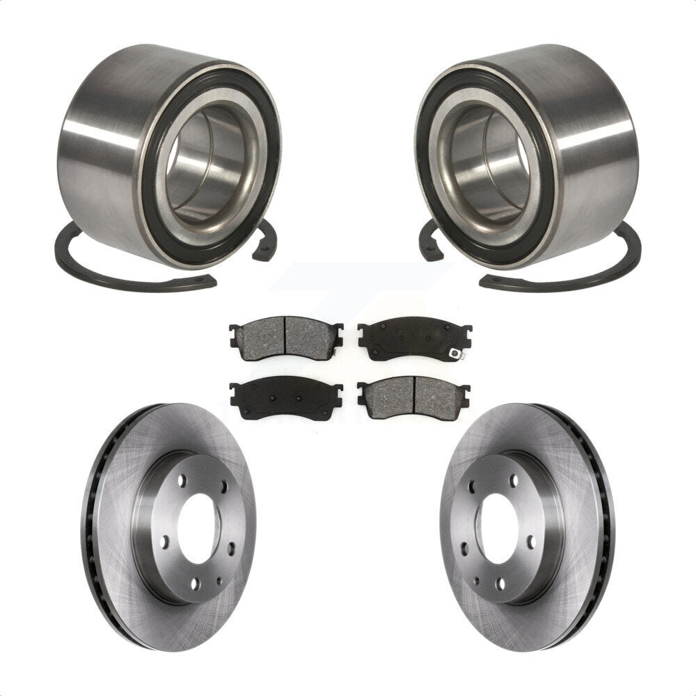 Wheel Bearing Disc Brake Rotors And Pads Front Kit For Mazda Protege Protege5