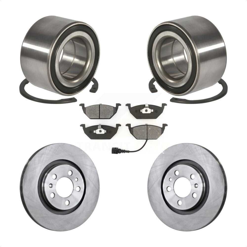 Wheel Bearing Brake Rotor & Pads Front Kit For Volkswagen Jetta Beetle Golf City