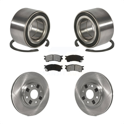 Wheel Bearing Disc Brake Rotor & Pads Front Kit For 1999-2000 Mazda Protege 1.8L