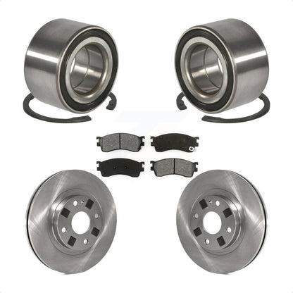 Wheel Bearing Disc Brake Rotor And Semi-Metallic Pad Front Kit For Mazda Protege