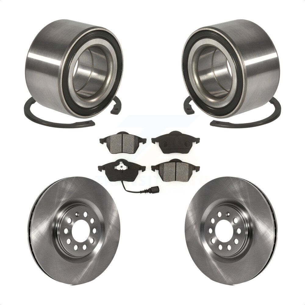 Wheel Bearing Disc Brake Rotor & Pad Front Kit For Volkswagen Jetta Golf Audi TT