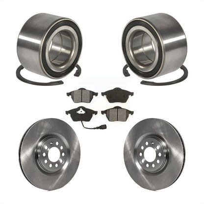 Wheel Bearing Disc Brake Rotor & Pad Front Kit For Volkswagen Jetta Golf Audi TT
