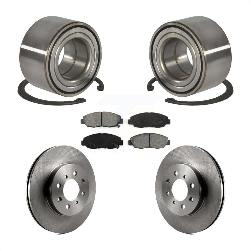 Wheel Bearing Disc Brake Rotors And Pads Front Kit For Honda Civic Acura EL