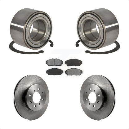 Wheel Bearing Brake Rotor & Pads Front Kit For Honda Civic EX with Coupe Non-ABS