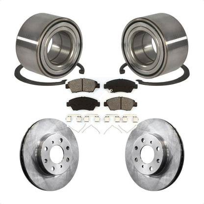 Wheel Bearing Disc Brake Rotors And Semi-Metallic Pads Front Kit For Honda Civic