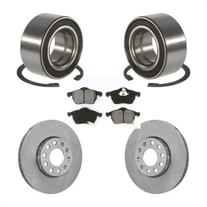 Wheel Bearing Disc Brake Rotors And Pads Front Kit For Volkswagen Passat Audi A4