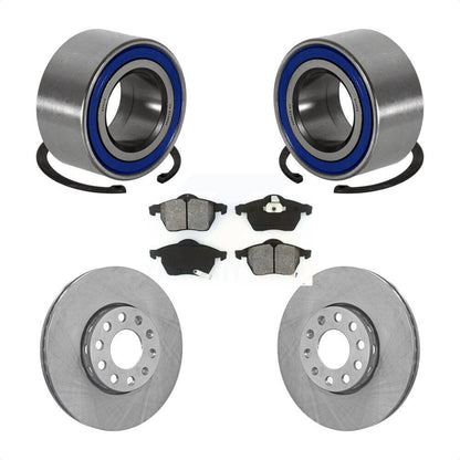 Wheel Bearing Disc Brake Rotors And Pads Front Kit For Volkswagen Passat Audi A4