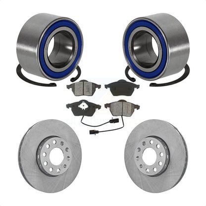 Wheel Bearing Disc Brake Rotors And Pads Front Kit For Volkswagen Passat Audi A4