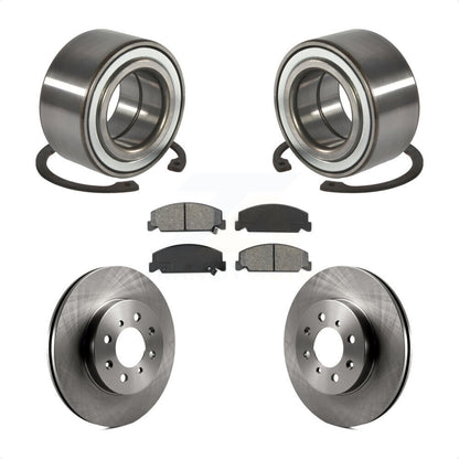 Wheel Bearing Brake Rotor Pad Front Kit For 1997 Honda Civic LX with 4-Wheel ABS