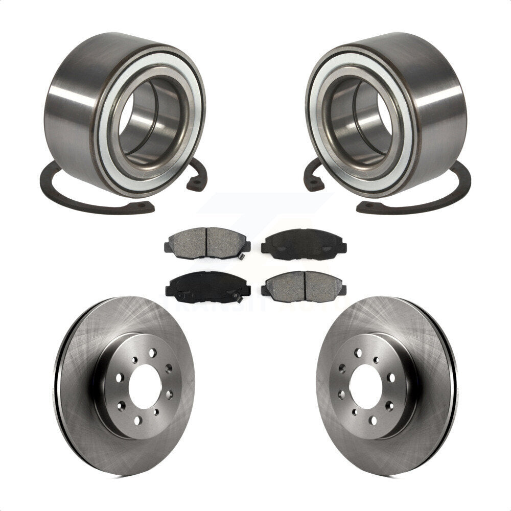 Wheel Bearing Disc Brake Rotors And Pads Front Kit For Honda Civic Acura EL