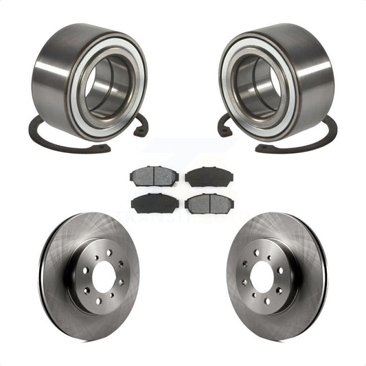 Wheel Bearing Disc Brake Rotors And Pads Front Kit For Acura Integra Honda Civic