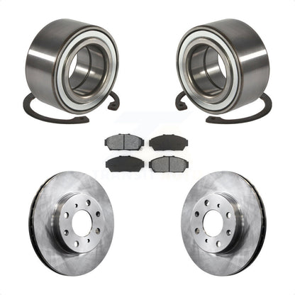 Wheel Bearing Brake Rotor & Pads Front Kit For Honda Civic EX with Sedan Non-ABS