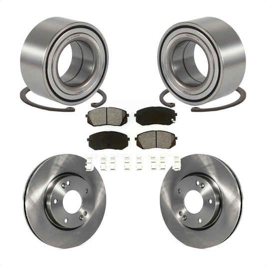 Wheel Bearing Disc Brake Rotors And Pads Front Kit For 2010-2012 Kia Rondo