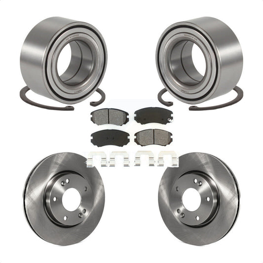 Wheel Bearing Brake Rotor & Pad Front Kit For Hyundai Sonata Tucson Kia Sportage