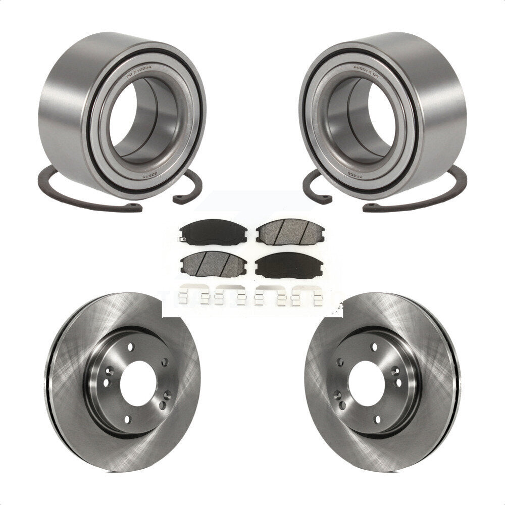 Wheel Bearing Disc Brake Rotors And Pads Front Kit For Hyundai Santa Fe