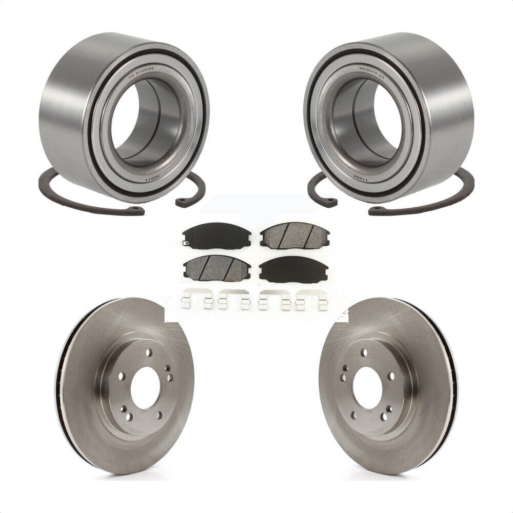 Wheel Bearing Disc Brake Rotors And Pads Front Kit For Hyundai Santa Fe