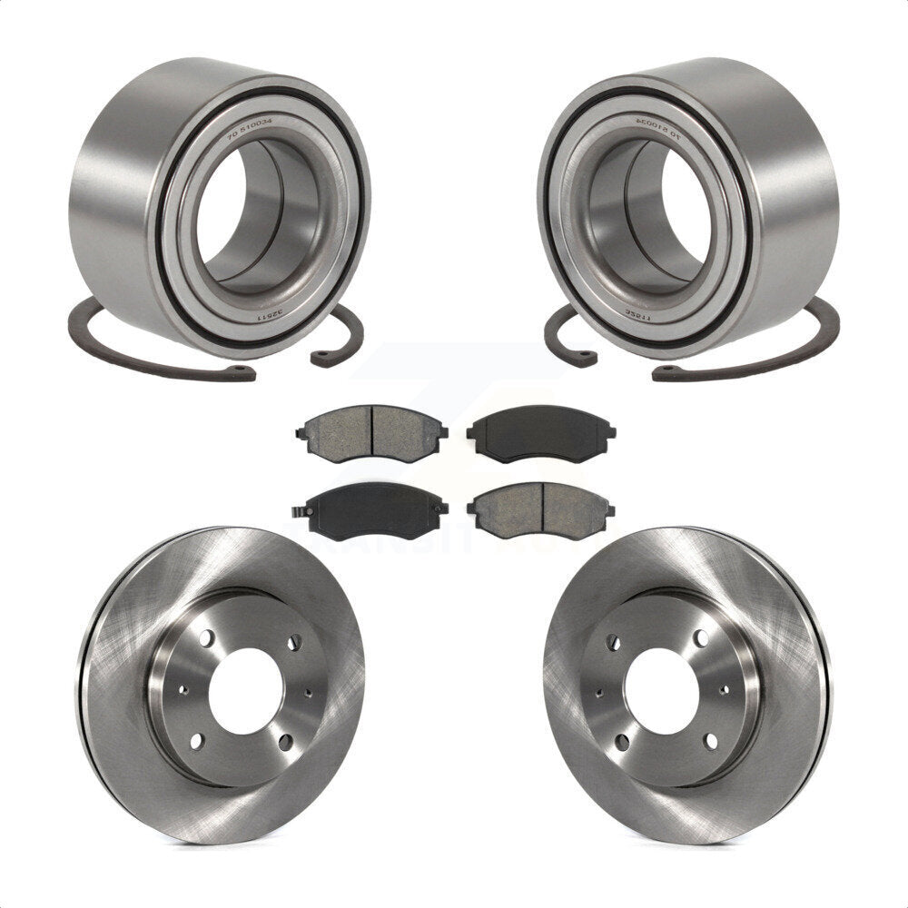 Wheel Bearing Disc Brake Rotors And Pads Front Kit For Hyundai Sonata