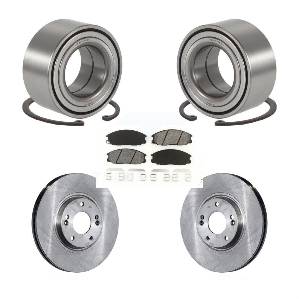 Wheel Bearing Disc Brake Rotor And Semi-Metallic Pad Front Kit For Hyundai XG350