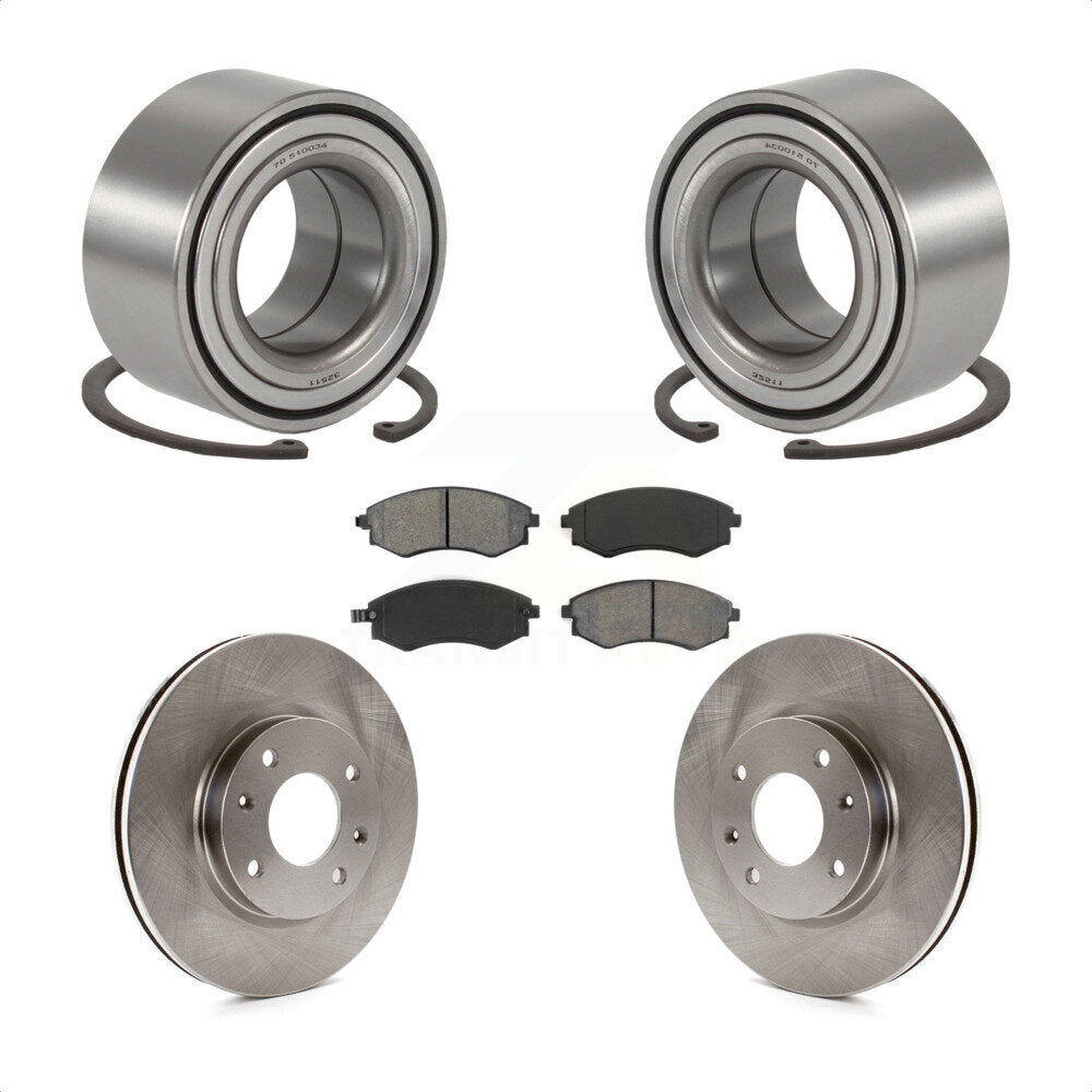 Wheel Bearing Disc Brake Rotor Pad Front Kit For 2004 Hyundai Sonata To 09 03