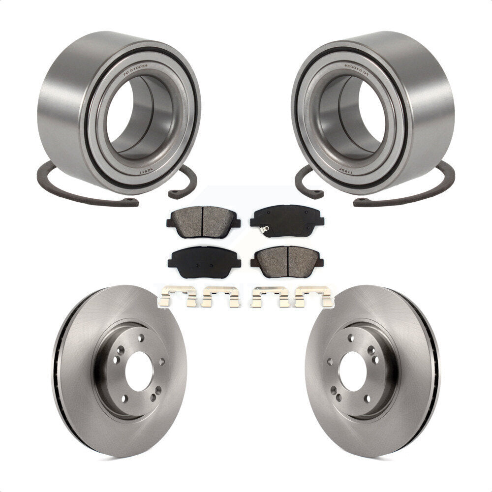 Wheel Bearing Disc Brake Rotors And Pads Front Kit For Hyundai Sonata Kia Optima