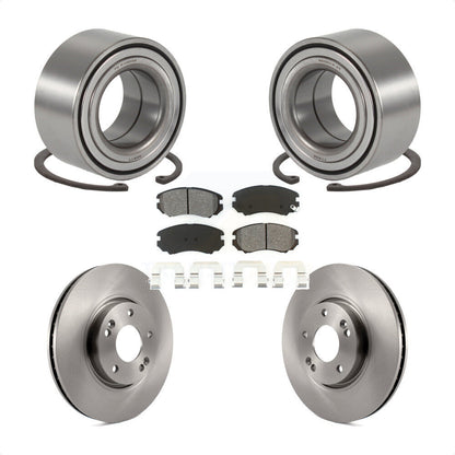 Wheel Bearing Disc Brake Rotor & Pad Front Kit For 2006-2010 Hyundai Sonata 3.3L