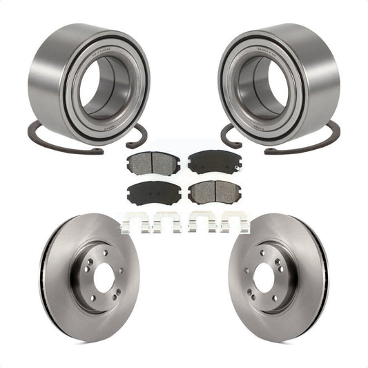 Wheel Bearing Disc Brake Rotor & Pad Front Kit For 2006-2010 Hyundai Sonata 3.3L