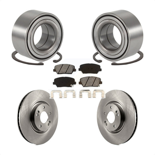Wheel Bearing Disc Brake Rotors And Pads Front Kit For 2012-2017 Hyundai Azera
