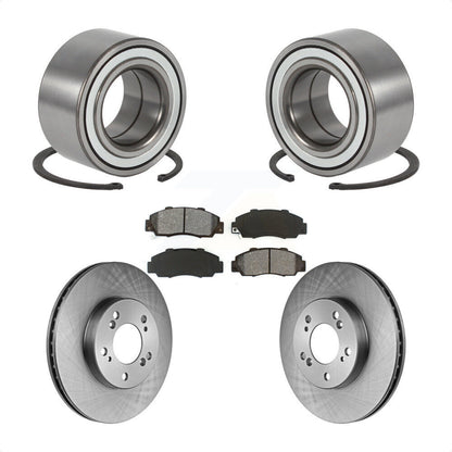 Wheel Bearing Disc Brake Rotor & Pads Front Kit For 1997-2001 Honda CR-V Prelude