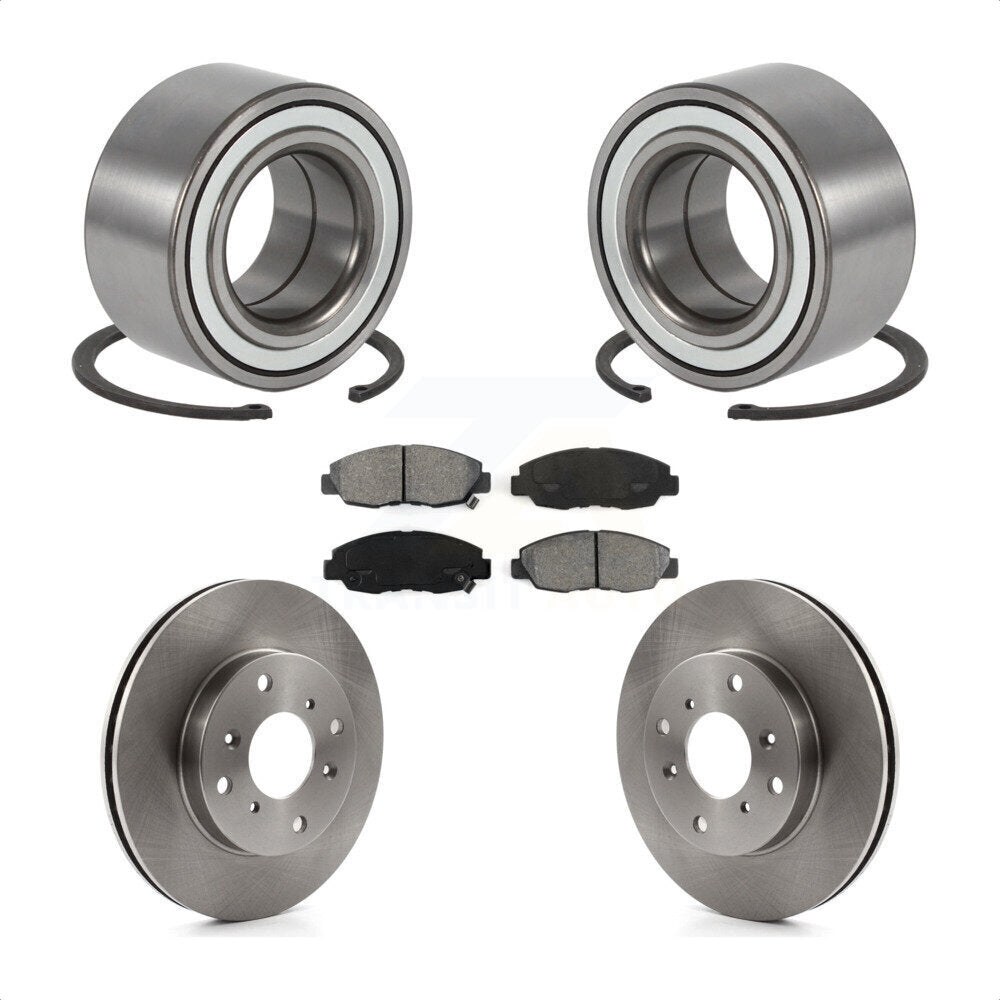 Wheel Bearing Brake Rotor & Pad Front Kit For 98-02 Honda Accord Sedan with 2.3L