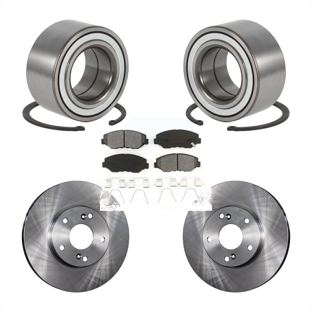 Wheel Bearing Disc Brake Rotor And Semi-Metallic Pad Front Kit For Honda Element