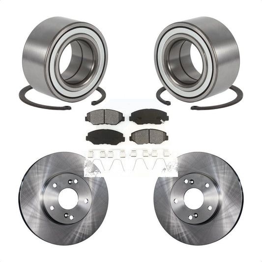 Wheel Bearing Disc Brake Rotor And Semi-Metallic Pad Front Kit For Honda Element