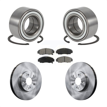 Wheel Bearing Disc Brake Rotors And Semi-Metallic Pads Front Kit For Acura TL CL