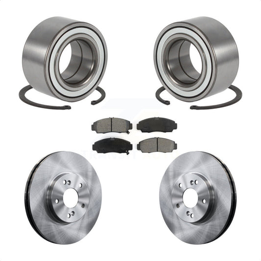 Wheel Bearing Disc Brake Rotors And Semi-Metallic Pads Front Kit For Acura TL CL