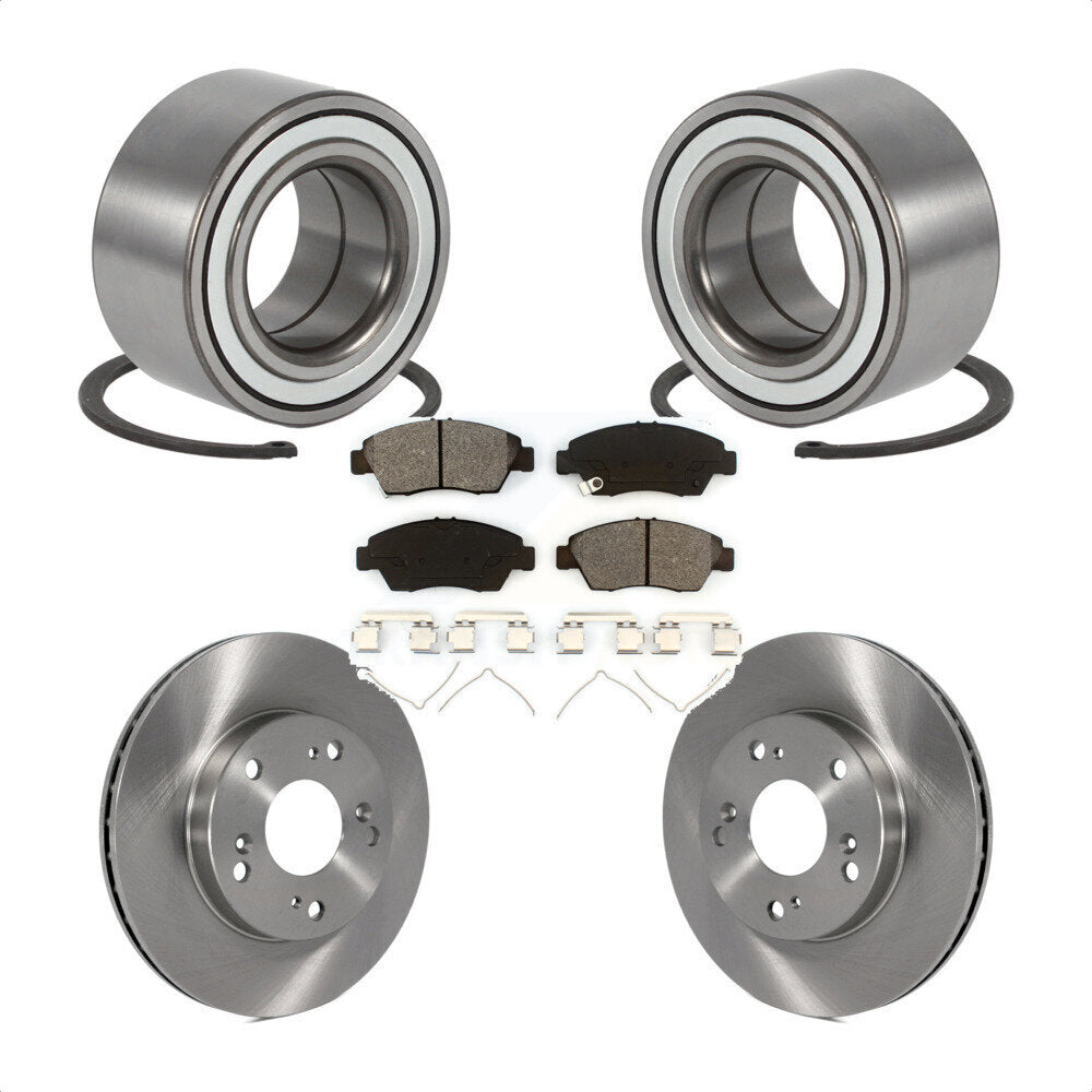 Wheel Bearing Disc Brake Rotors And Pads Front Kit For Honda Civic Acura RSX