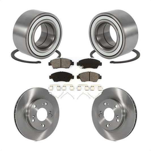 Wheel Bearing Disc Brake Rotors And Pads Front Kit For Honda Civic Acura RSX